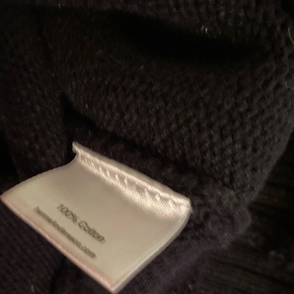 Hanna Andersson black sweater w/bright color flowers & stripes and hood - Picture 3 of 8